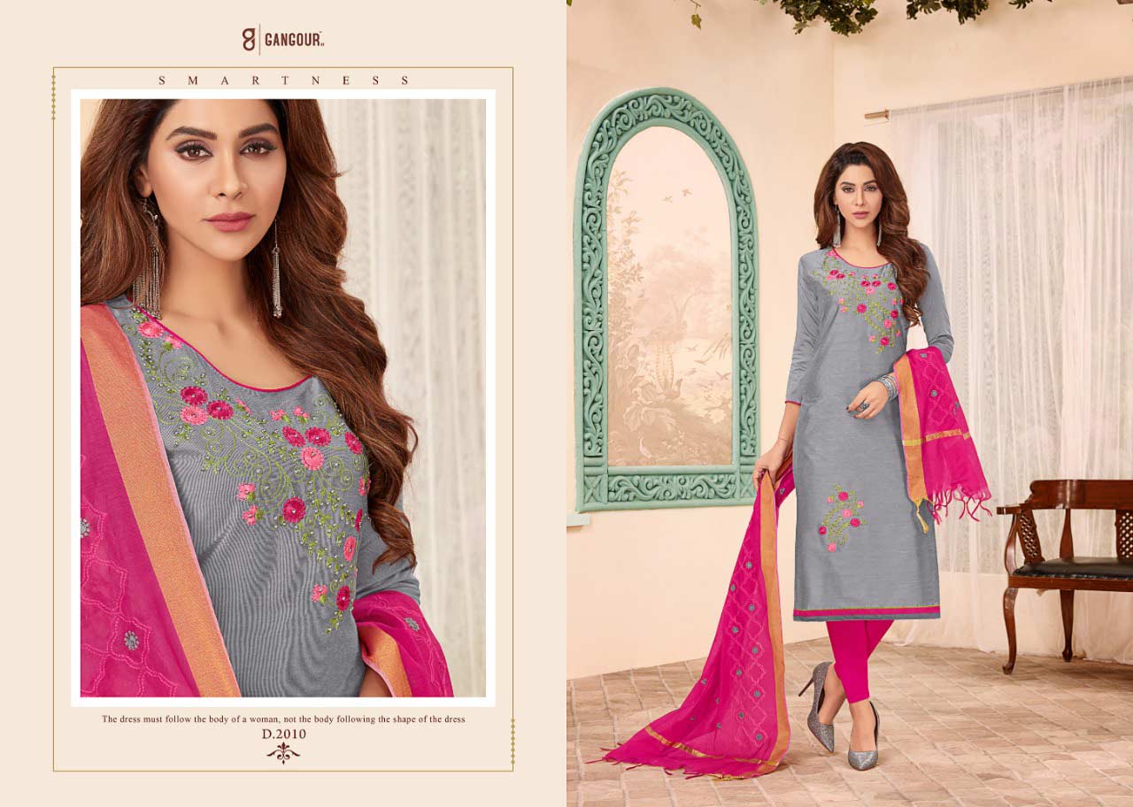 Gangour Blossom Vol 2 Long Slub Casual Wear Suits Gangour Blossom Vol 2 Long Slub Casual Wear Suits